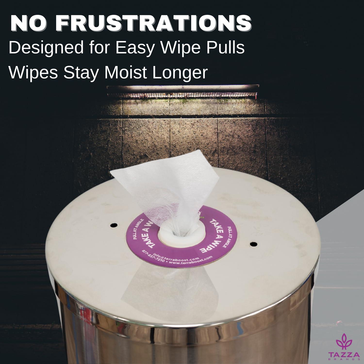 image:imageTazza Gym Equipment Wipe Dispenser with Stainless Steel Floor Stand Builtin Trash Can Fitness Equipment Wipes Holder 15 Gallon Silver