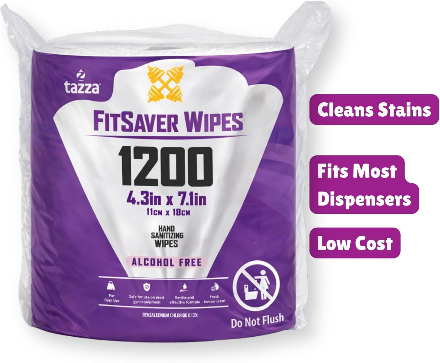 image:imageTazza TAZZAWP1200 Wet Wipes Bulk 4 x 1200 Ct Durable PreSaturated Cleaning Gym Equip Wipes 1 penny a wipe