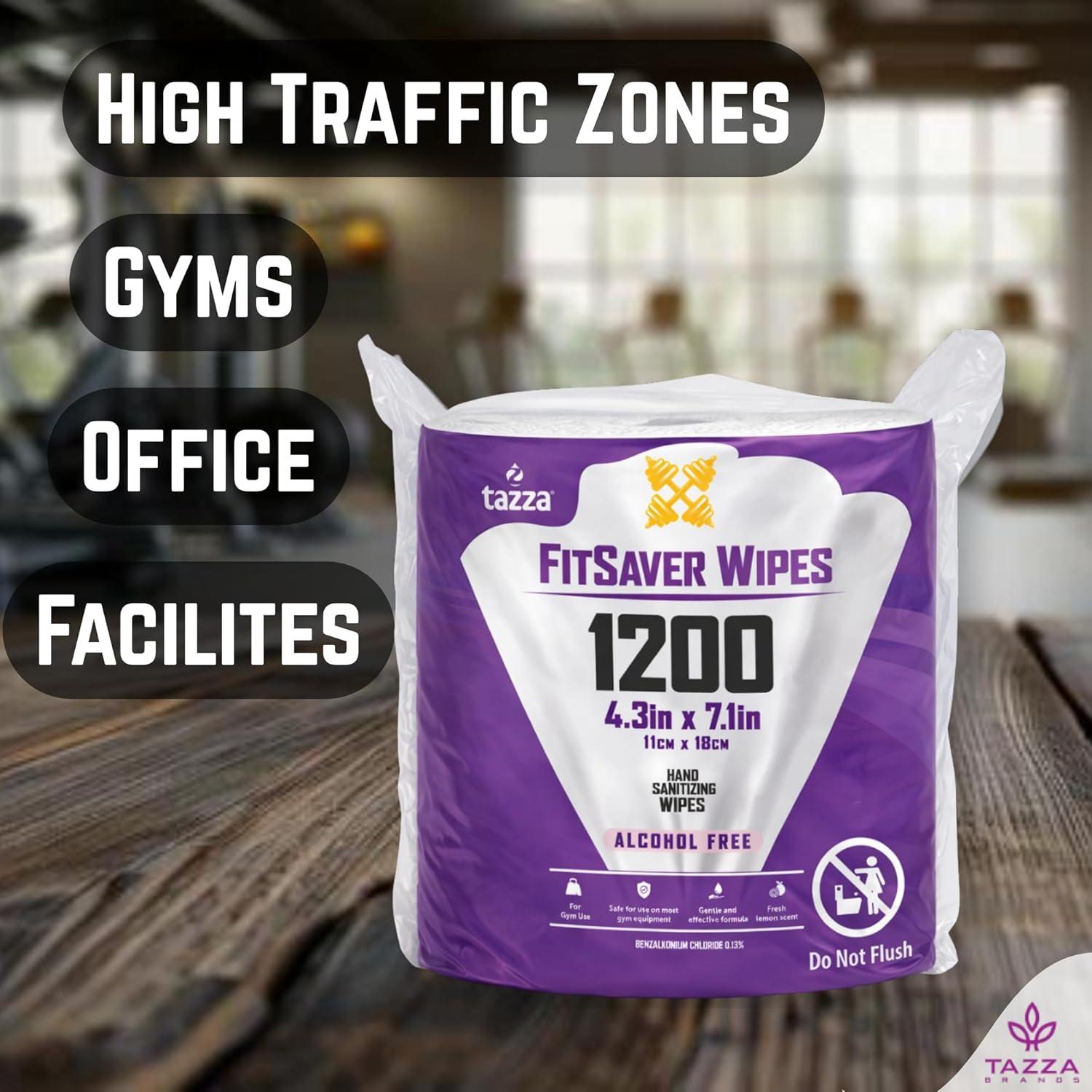 image:imageTazza TAZZAWP1200 Wet Wipes Bulk 4 x 1200 Ct Durable PreSaturated Cleaning Gym Equip Wipes 1 penny a wipe