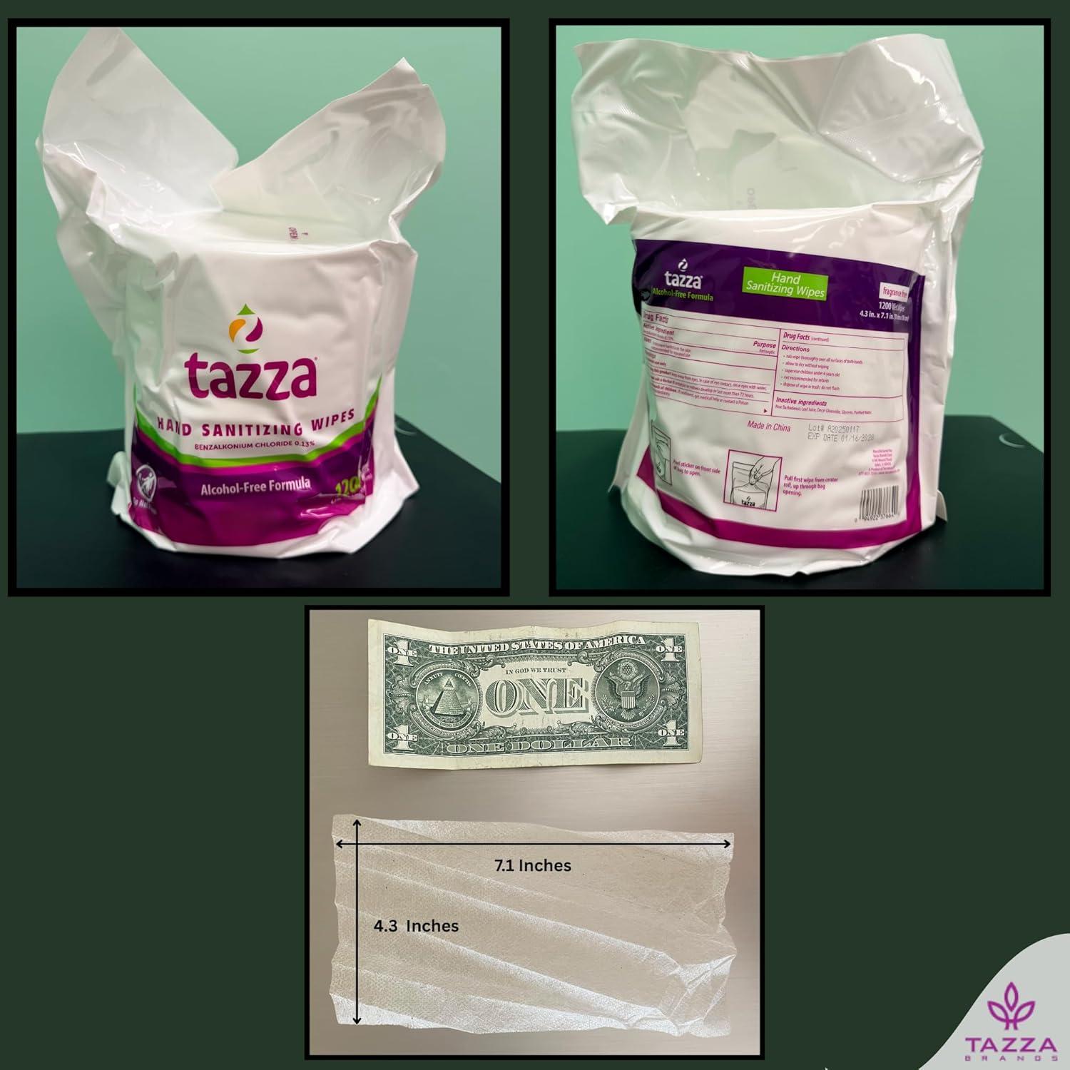 image:imageTazza TAZZAWP1200 Wet Wipes Bulk 4 x 1200 Ct Durable PreSaturated Cleaning Gym Equip Wipes 1 penny a wipe