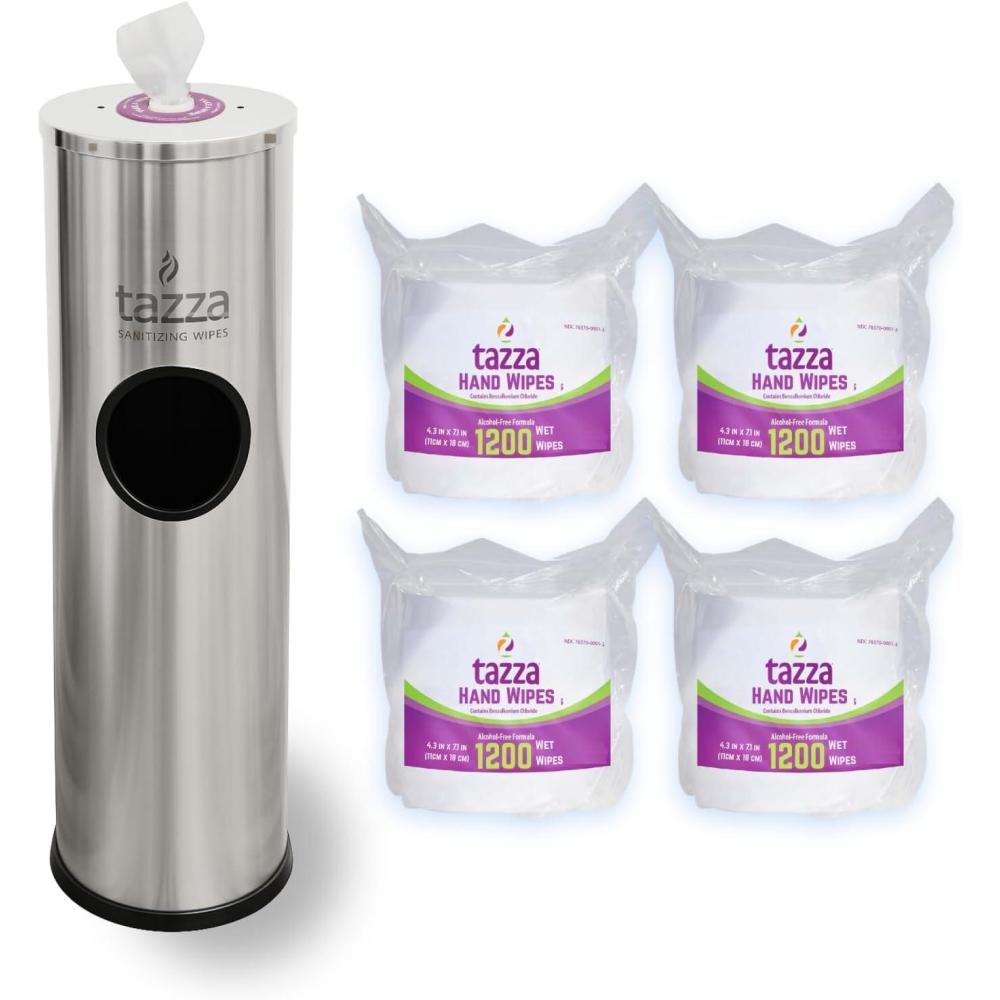 image:imageStainless steel wipe dispenser PLUS our 1 wipe 4  1200 Count 4800 total