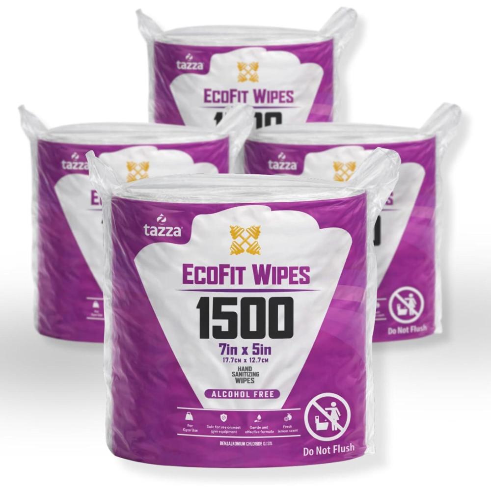 image:imageWet Wipes Alcohol Free 4 Rolls 1500 Wipes per Roll Disposable Cleaning Multi Surface Disinfectant Wipes Bulk Non Alcohol Hands Surface Cleaning Wipes 6000 total