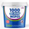 image:imageTazza 75 Alcohol Wipes 2 x 1000 Count Cannisters 2000 Total Wipes  MEGA SIZED 8 x 6 INCH Isopropyl Alcohol  Unscented and Gentle  Dispenser Included  Travel School Home Office amp Outdoor