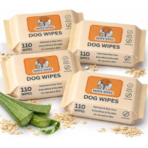 Tazza Pet Cleaning Wipes, 440 Count – Bulk Deodorizing and Hypoallergenic